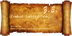Zombai Emiliána névjegykártya